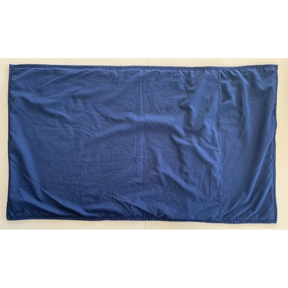 FRYE Set‎ of 2 Pillow Shams Blue Gray Stripe Sporty Cotton Nautical STANDARD